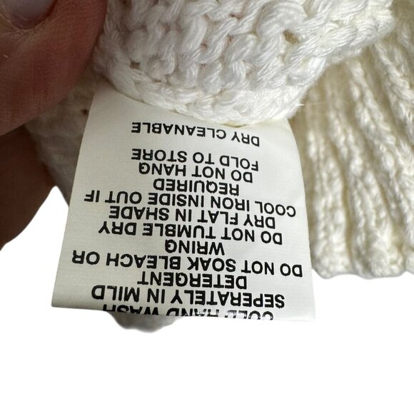 Dissh Knit Sleeveless Sweater Tank Cream Women’s Size Small cotton boucle vest - Picture 8 of 9